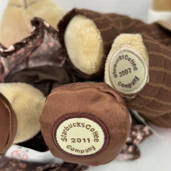 Starbucks Bearista Teddy Bear Plush 10 Inch Lot 2 Valentines Edition 2007 2011 - Picture 4 of 14